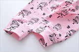 Infant Baby Girls Clothes Daddy's Little Girl T-shirt Cartoon Pants Headband Toddler Outfits Clothing Set