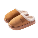 Velvet Thermal Non-slip Lambswool Cotton Slippers