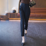 Casual High Waist Straight Suit Pants