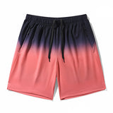 Summer Thin Ice Silk Shorts Men's Gradient Sports Beach Pants