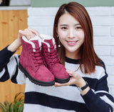 Winter New Women Snow Boots Flat With Large Size Casual Cotton Shoes Trend Women Vulcanized Shoes Artificial Plush