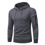 Men Sweatshirt Hoodie With Arm Zipper Long Sleeve Slim Tops