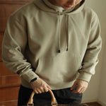 Hooded Sweater Loose Cotton Casual Solid Color Coat