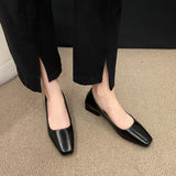 Women's French Retro Square Toe Low Order Shoes