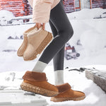 Winter Snow Boots With Anti-slip Tire-sole Design Fashion Outdoor Warm Suede Ankle Boot For Women Shoes