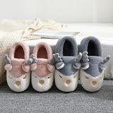 Christmas Shoes Winter Home Slippers Elk Plush Bedroom Slipper House Shoes For Women Men