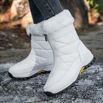 Waterproof Snow Boots Women's Mid-calf Front Zipper