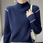 Simple All-match Pure Wool Women's Knitted Bottoming Shirt Loose