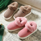 Winter Plush Cotton Shoes For Men And Women Cozy Fluffy Corduroy House Slippers Warm Slip On Fleece House Shoes