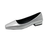 Women's French Retro Square Toe Low Order Shoes