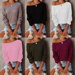 Women's Loose-fit Long-sleeved Knitted Top