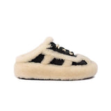 Outerwear Lamb Wool Thick Sole Half Slippers Women