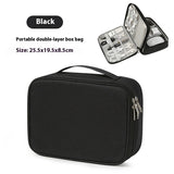 Data Cable Storage Bag Mobile Power Box Travel Portable Digital Accessories Organizing Folders