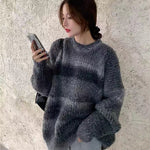 Soft Glutinous Rainbow Sweater For Women