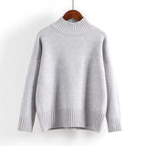 White Turtleneck Sweater Women's Pullover