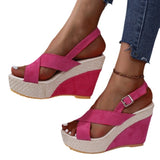 Women's Platform Wedge Sandals Plus Size Denim