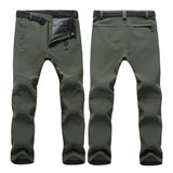 New Winter Softshell Thermal Hiking Pants Tactical Pants Mens Fleece Cargo Pants Waterproof Warm Police Work Trousers