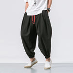FGKKS Spring Men Loose Harem Pants Chinese Linen Overweight Sweatpants High Quality Casual Brand Oversize Trousers Male