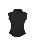 Women Summer Sexy Turtleneck Sleeveless T-Shirts Tops Solid Slim Fit Pullovers Causal Tees Shirts Female Streetwear Basics Tees