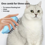 Dog Cat Steam Hair Brush Electric Spray Comb Whale Shape 3 In1 Dog Steamer Massager Pet Grooming Removing Tangled and Loose Hair