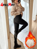 Women's Winter Leggings Thermal Velvet Cotton Slimming Tights with Fleece Pant Black Stretch Gray Thick Warm Leggings for Women