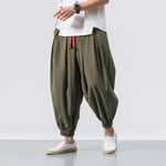 FGKKS Spring Men Loose Harem Pants Chinese Linen Overweight Sweatpants High Quality Casual Brand Oversize Trousers Male