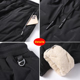 Winter Lambswool Warm Thicken Sweatpants Men Fashion Joggers Water Proof Casual Pants Men Plus Fleece OverSize Trousers