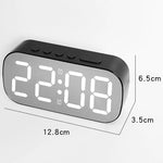 Led Digital Alarm Clock 5 Levels Adjustable Brightness Mirror Home Decor