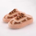 Outerwear Lamb Wool Thick Sole Half Slippers Women