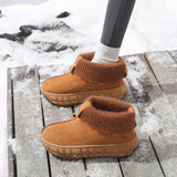 Winter Snow Boots With Anti-slip Tire-sole Design Fashion Outdoor Warm Suede Ankle Boot For Women Shoes