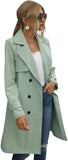 European And American Autumn Women's Double Breasted Fashion Casual Trench Coat