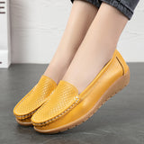 Women's Slope And Leather Casual Bean Shoes