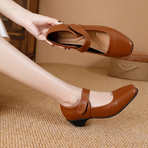 Middle-aged Soft Bottom Wild Performance Dancing Low Heel Shoes