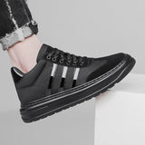 Men's High-top Board Shoes Trendy Korean Casual Height Increasing Shoes