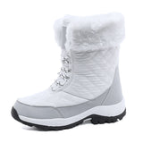 Waterproof Snow Boots Women's Mid-calf Front Zipper