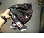 European And American Street Trend Distressed Patch Denim Shorts