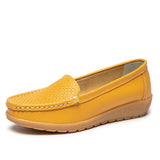 Women's Slope And Leather Casual Bean Shoes