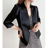 Spring New Elegant V-neck 34 Sleeves Coat For Women