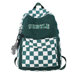 Ins Trendy Cool Plaid Student Backpack