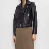 Women's Faux Leather Retro Biker's Leather Coat