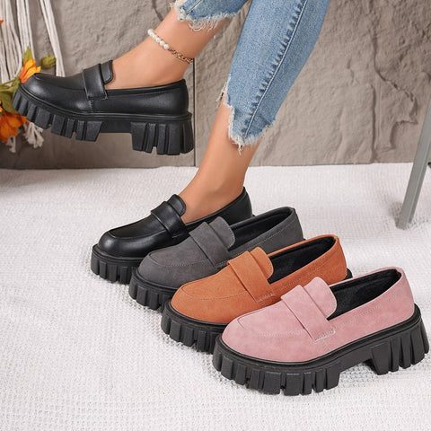 Plus Size Sponge Cake Platform Slip-on Leisure Pumps