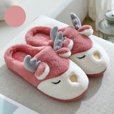 Christmas Shoes Winter Home Slippers Elk Plush Bedroom Slipper House Shoes For Women Men