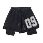 Summer Anti-exposure Running Training Shorts Double-layer Fake Two-piece