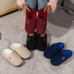 Warm Velvet Woolen Couple Non Slip Cotton Slippers