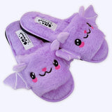 Halloween Shoes Cute Bat Slippers With Wings Winter Warm Home Slippers Women Men