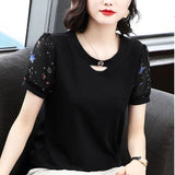 Women's Short-sleeved Chiffon Shirt Summer Korean Style Loose