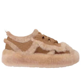 Outerwear Lamb Wool Thick Sole Half Slippers Women