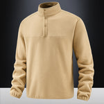 Men's Fleece Fleece-lined Stand Collar Jacket