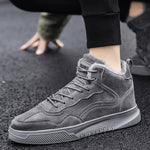 Winter Warm Cotton Shoes Men's Mid-top Trendy