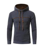 Men's Hooded Achille Sweater Plus Velvet Thick Sweater for Male Tops Long-sleeved Sweater